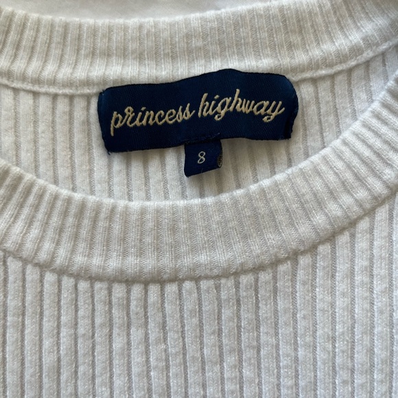 Princess Highway Crewneck Ruffle Sweater in White - Picture 7 of 10